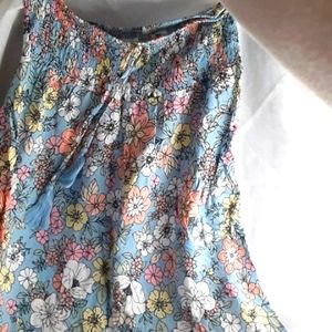 flowers Printed Skirt. Sz M . measures in Pics